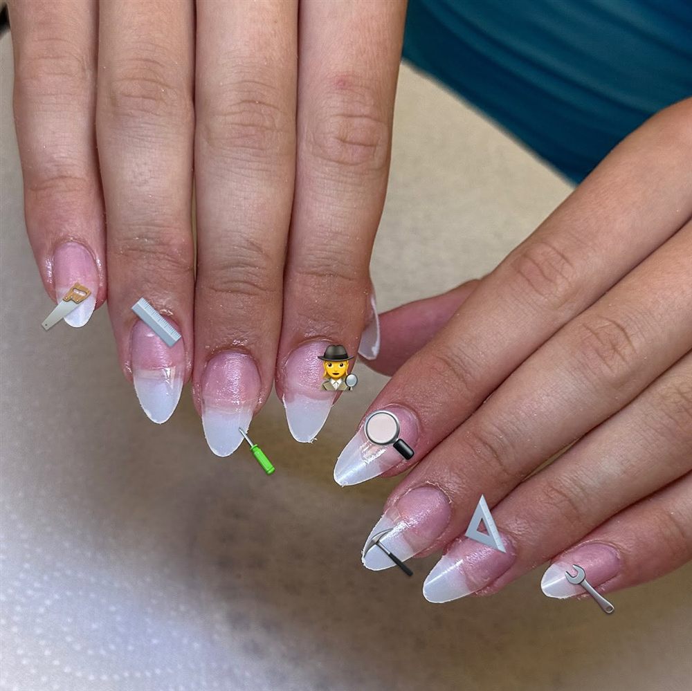 Hand-painted nail art